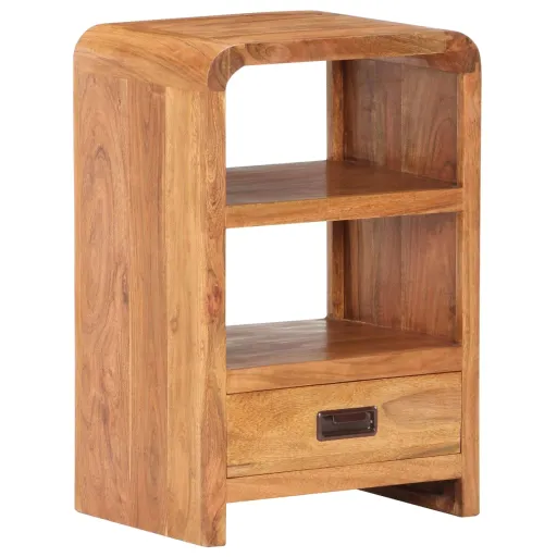 Mesa de Cabeceira 40x30x60 cm Acácia Maciça c/ Acabamento a Mel