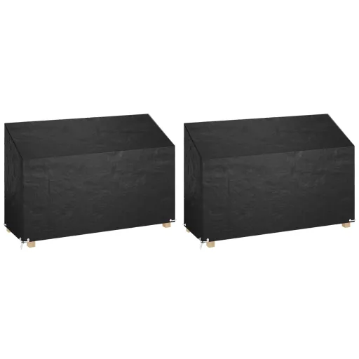 Capas p/ Banco Jardim   8 Ilhós 190x70x70/88 cm Polietileno (2 pcs)