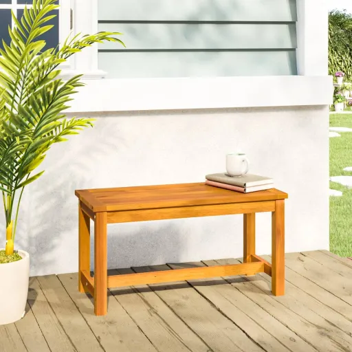 Banco de Jardim 80x35x45 cm Madeira de Acácia Maciça