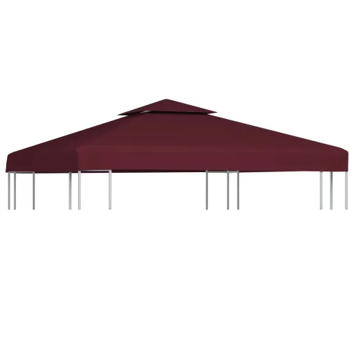 Cobertura Gazebo c/ 2 Camadas 310 g/m² 3x3 m Bordô