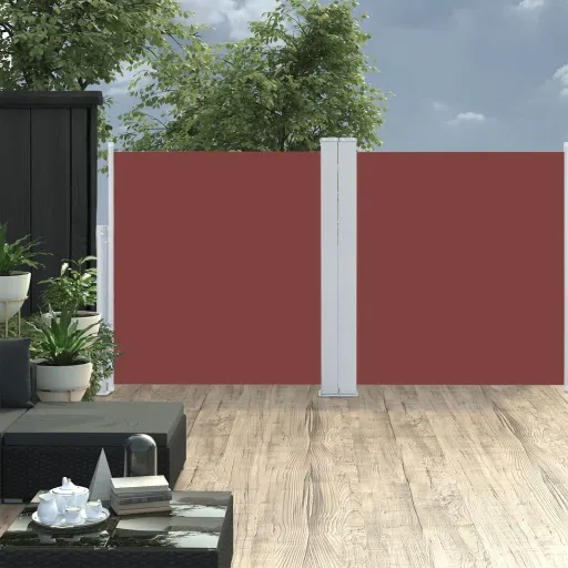 Toldo Lateral Retrátil 120x600 cm Castanho