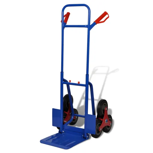 Carrinho de Carga Manual Dobrável 6 Rodas Azul