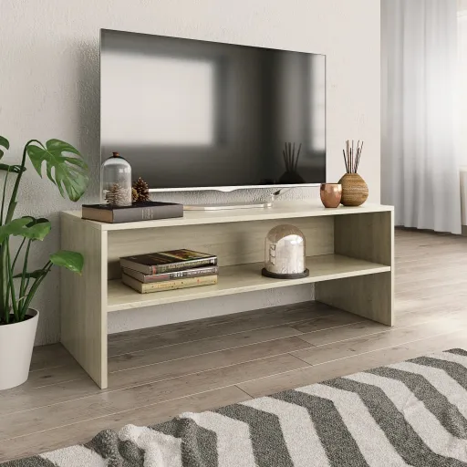 Móvel de TV 100x40x40 cm Contraplacado Carvalho Sonoma