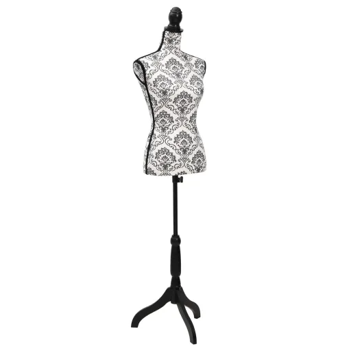 Busto Manequim de Senhora Preto e Branco