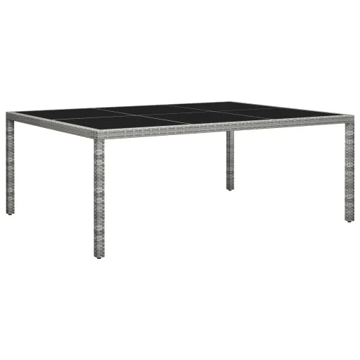 Mesa de Jantar p/ Exterior 200x150x74 cm Vime PE Cinzento