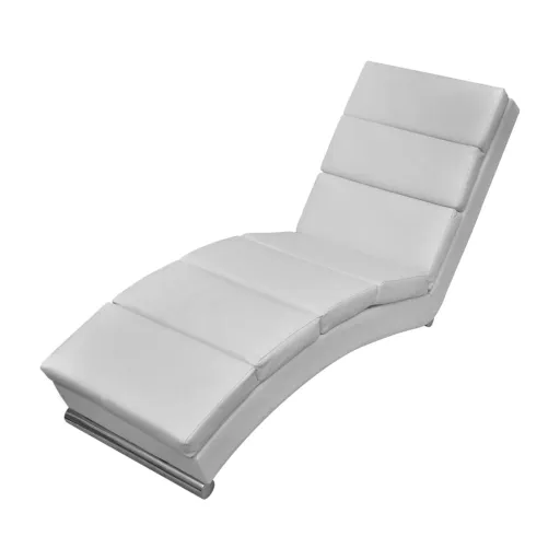 Chaise Longue Couro Artificial Branco