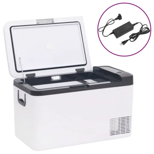 Mala Térmica com Pega e Adaptador 18 L PP e PE Preto/Branco