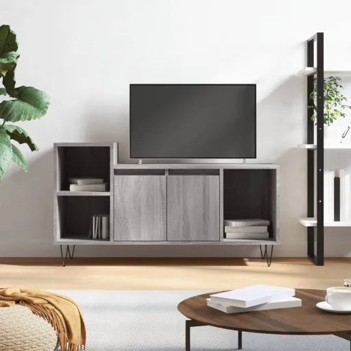 Móvel de TV 100x35x55 cm Derivados de Madeira Cinzento Sonoma