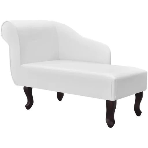 Chaise Longue Couro Artificial Branco