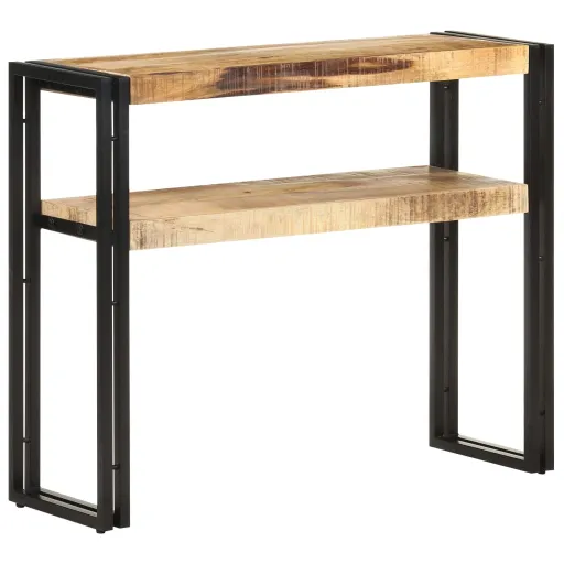 Mesa Consola 90x30x75 cm Madeira de Mangueira Áspera