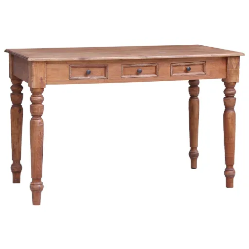 Secretária com Gavetas 117x57x75 cm Madeira de Mogno Maciça