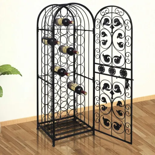 Garrafeira, Suporte de Metal para 45 Garrafas de Vinho