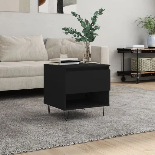 Mesa de Centro 50x46x50 Derivados de Madeira Preto