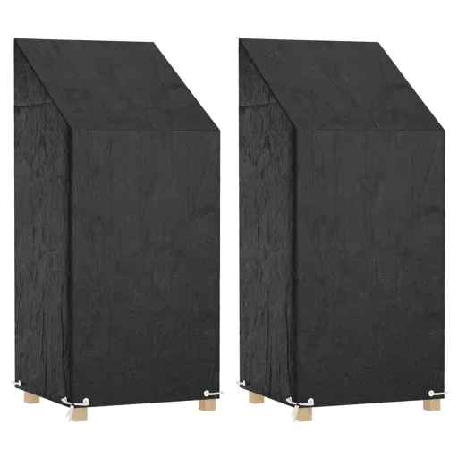 Capas Cadeiras Jardim   8 Ilhós 65x65x110/150cm Polietileno (2 pcs)