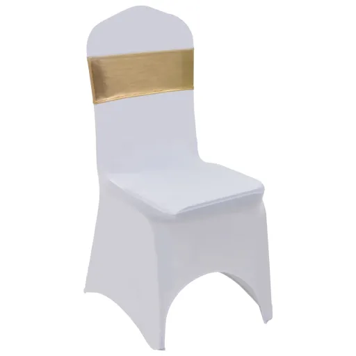 Faixa de Cadeira Extensível c/ Fivela de Diamante Dourado (25 pcs)