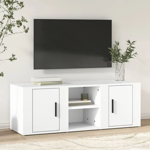 Móvel p/ TV 100x31,5x35 cm Derivados de Madeira Branco
