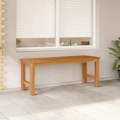 Banco de Jardim 114 cm Madeira de Teca Maciça