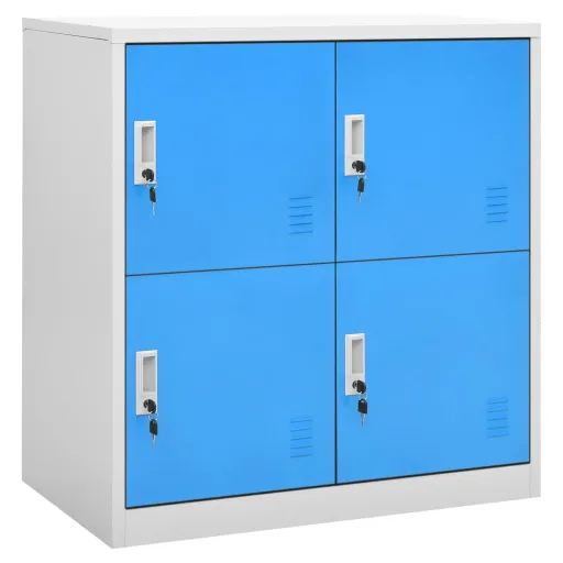 Cacifo 90x45x92,5 cm Aço Cinzento-Claro e Azul