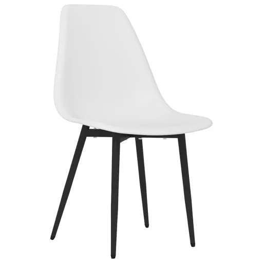 Cadeiras de Jantar   PP Branco (4 pcs)