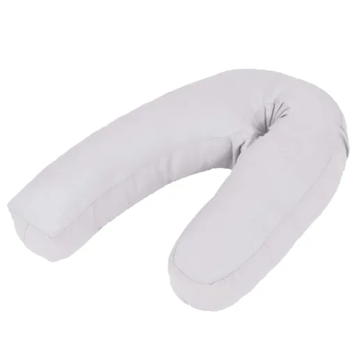 Almofada de Gravidez em Forma de J 54x(36-43) cm Cinzento