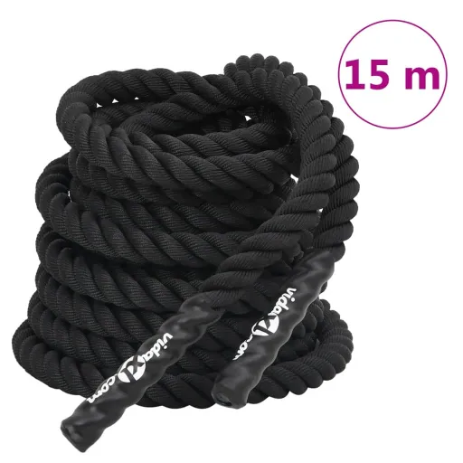 Corda de Batalha Preta 15 m 11 kg Poliéster