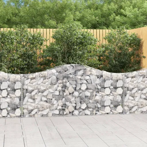 Cesto Gabião Arqueado 200x30x80/100 cm Ferro Galvanizado