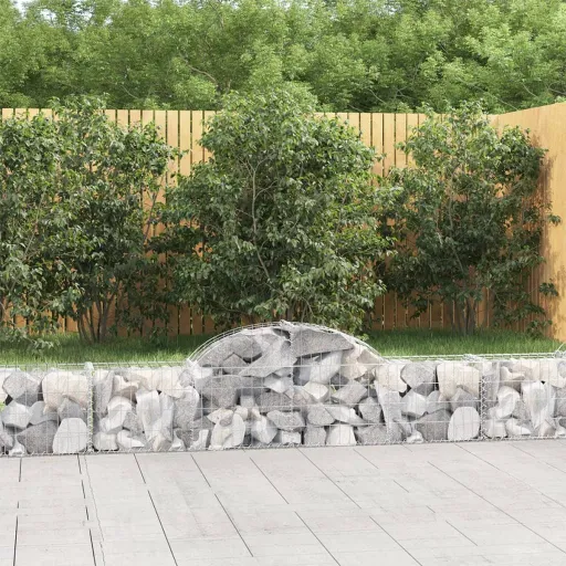 Cesto Gabião Arqueado 200x30x40/60 cm Ferro Galvanizado