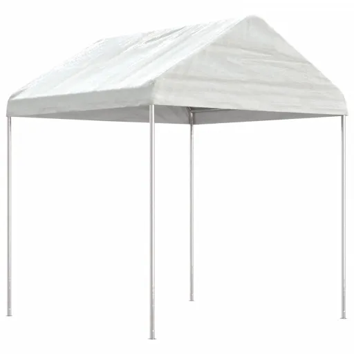 Gazebo com Telhado 2,28x2,23x2,69 m Polietileno Branco