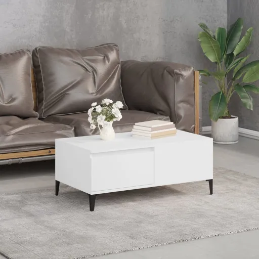 Mesa de Centro 90x50x36,5 cm Derivados de Madeira Branco
