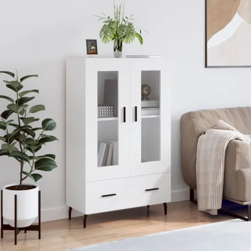 Aparador Alto 69,5x31x115 cm Derivados de Madeira Branco