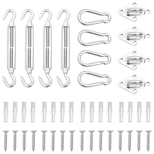 Conjunto Acessórios p/ para-Sol Vela 12 Aço Inoxidável (12 pcs)