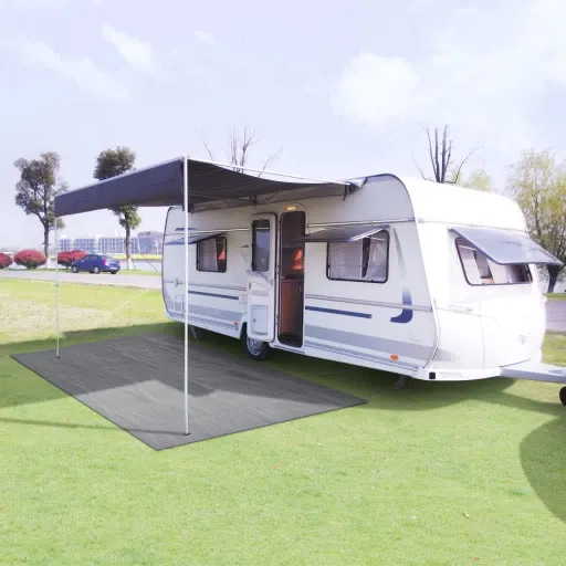 Tapete de Campismo para Tenda 250x600 cm Cinzento-Claro