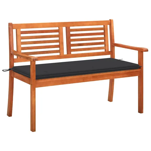 Banco de Jardim 2 Lugares c/ Almofadão 120 cm Eucalipto Maciço