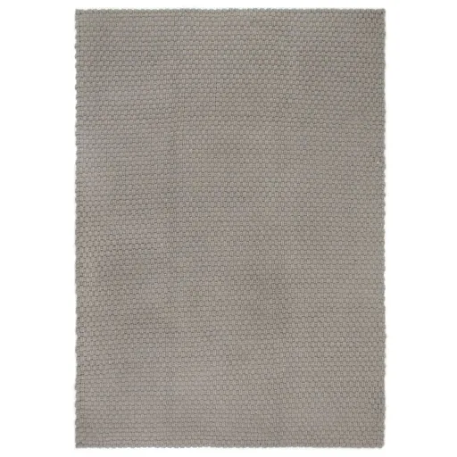 Tapete Retangular Natural 120x180 cm Algodão Cinza