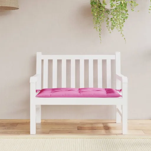 Almofadão p/ Banco de Jardim 110x50x7 cm Tecido Rosa