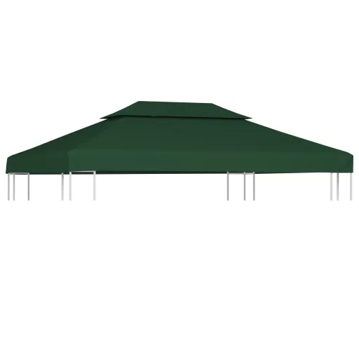Cobertura de Substituição p/ Gazebo 310 g/m² Verde 3x4 m