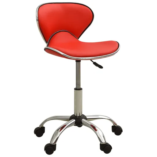 Cadeira de Escritório Couro Artificial Vermelho