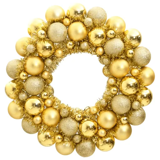Guirlanda de Natal 45 cm Poliestireno Dourado