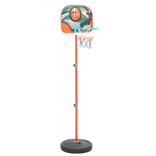 Conjunto Jogo de Basquetebol Portátil Ajustável 133-160 cm
