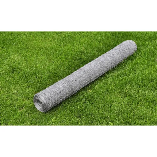 Cerca de Arame p/ Galinheiro 25x0,75 m Aço Galvanizado Prateado