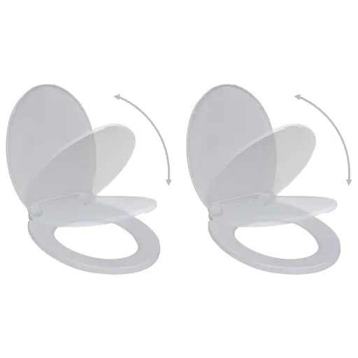 Tampos Sanita com Tampas de Fecho Suave   Plástico Branco (2 pcs)