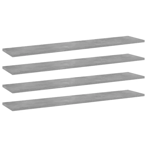 Prateleiras Estante   100x20x1,5cm Contrap. Cinzento Cimento (4 pcs)