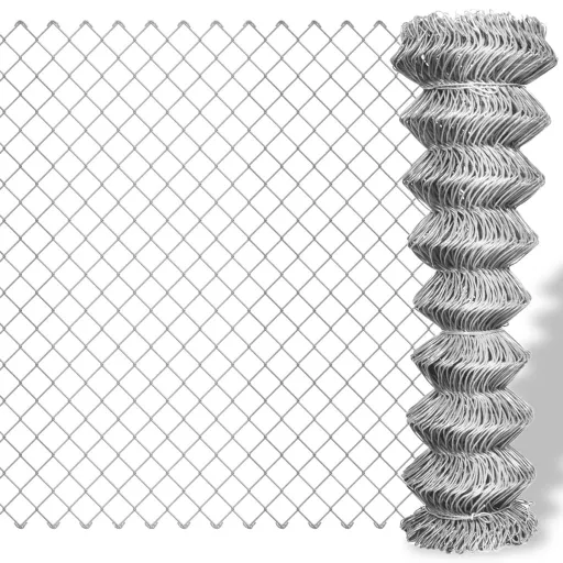 Cerca de Arame 25x1 m Aço Galvanizado Prateado