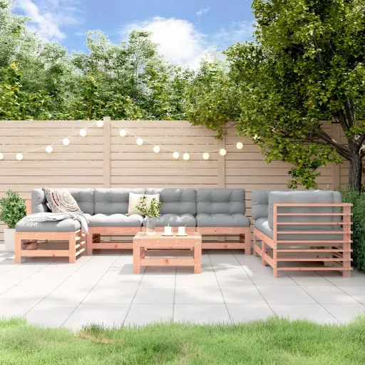 Conjunto Lounge de Jardim Madeira de Douglas Maciça (8 pcs)