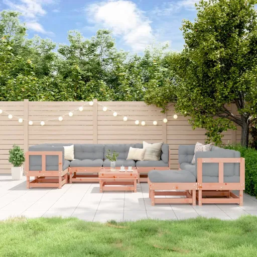 Conjunto Lounge de Jardim Madeira de Douglas Maciça (10 pcs)