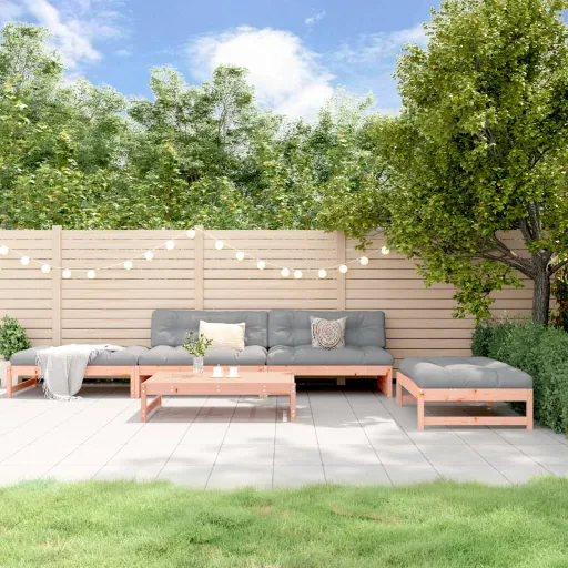 Conjunto Lounge de Jardim Madeira de Douglas Maciça (5 pcs)