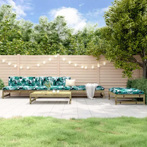 Conjunto Lounge de Jardim Madeira de Pinho Impregnada (5 pcs)