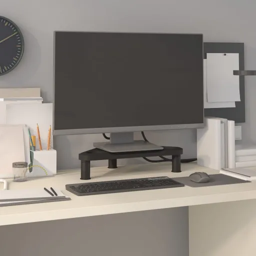 Suporte de Canto para Monitor 49x28x10,5 cm Preto