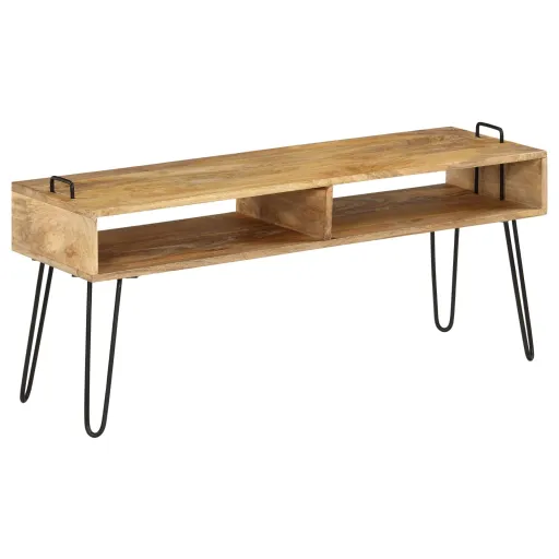 Móvel de TV Madeira de Mangueira Maciça 110x35x45 cm