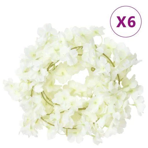 Grinaldas de Flores   180 cm Branco (6 pcs)